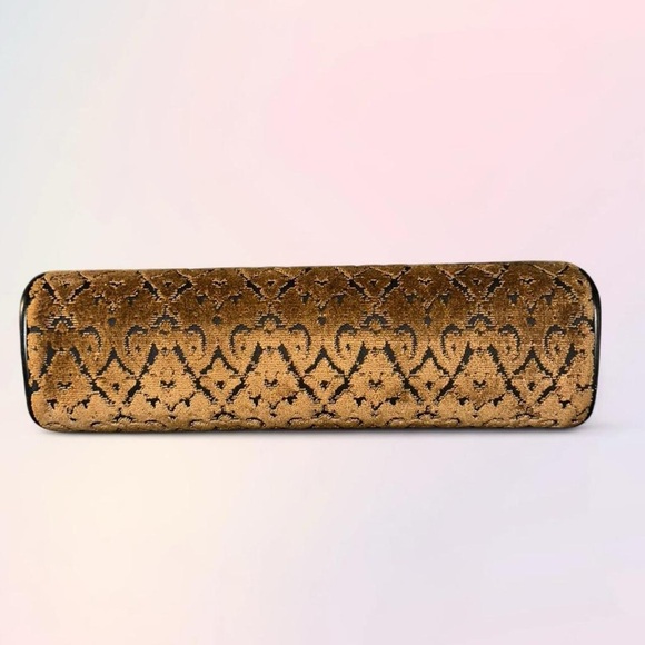 Rare Vintage Large Velvet Handbag with Damask Pattern - Picture 3 of 4